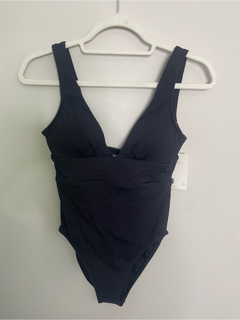 Quince Italian Plunge One-Piece Black Swimsuit NEW XS - Picture 10 of 10